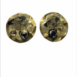 Vintage Unique Artisan Handcrafted Avant Garde Abstract Artistic Earrings